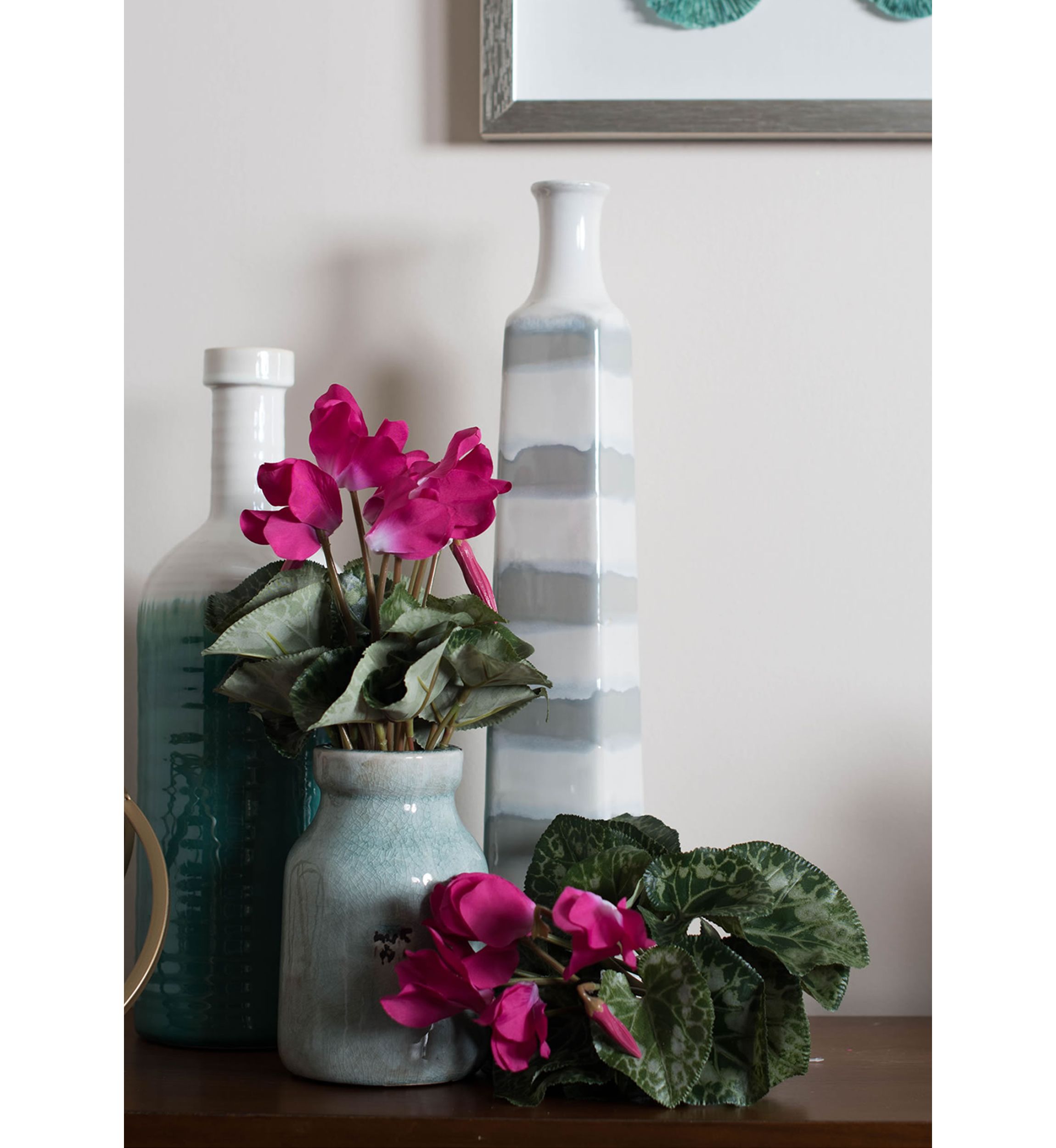 Polyester Beauty Cyclamen Bush