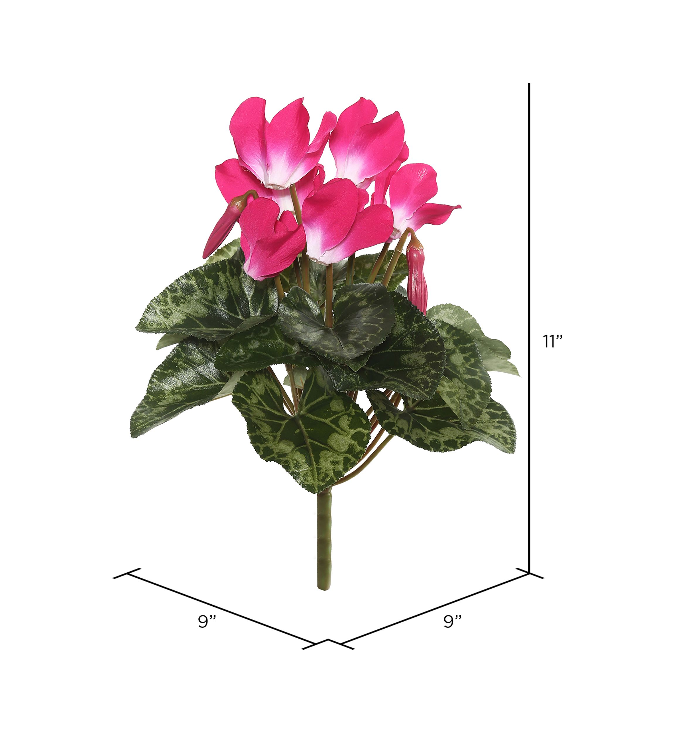 Polyester Beauty Cyclamen Bush