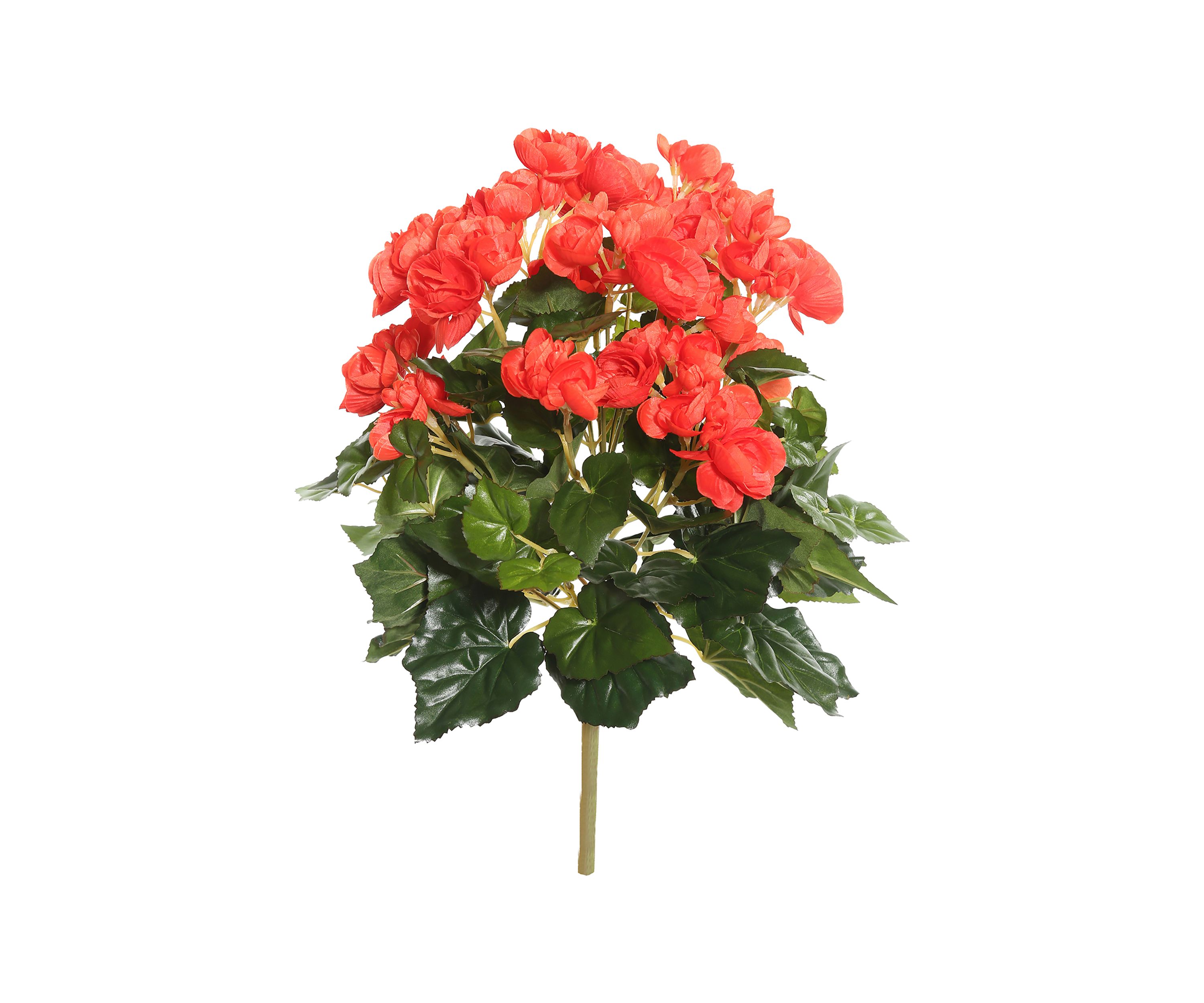 Orange Polyester Begonia Bush