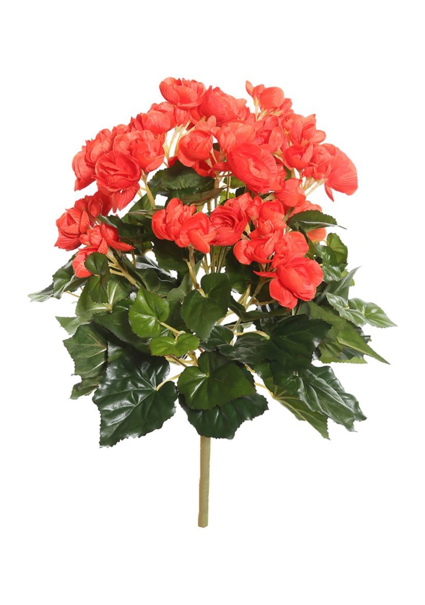 Orange Polyester Begonia Bush