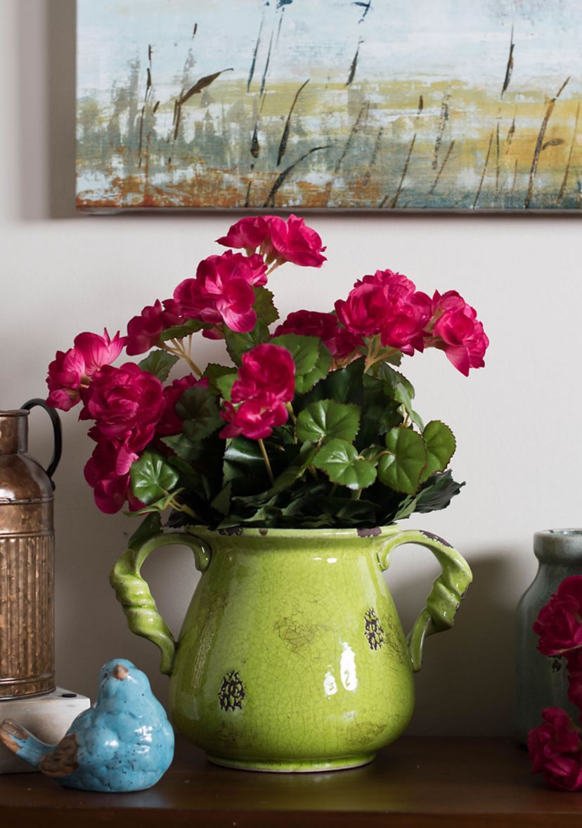 Hot Pink Polyester Begonia Bush