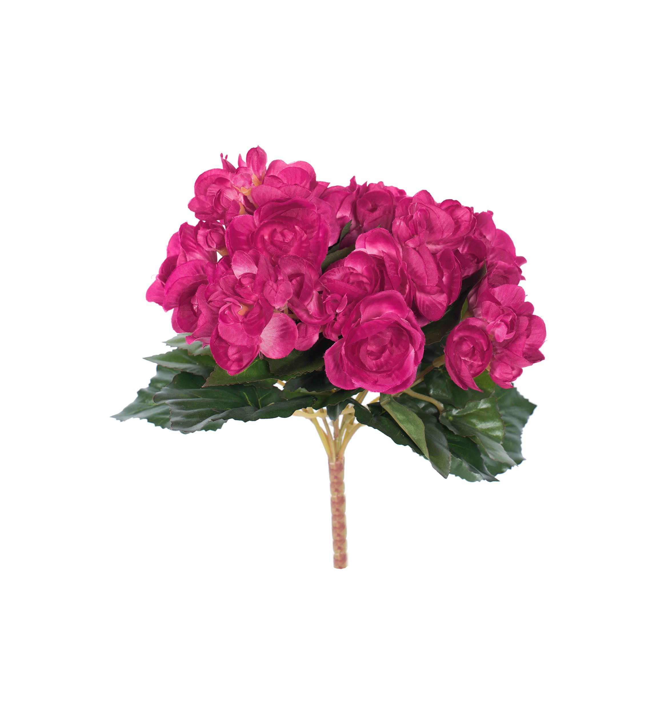 Hot Pink Polyester Begonia Bush