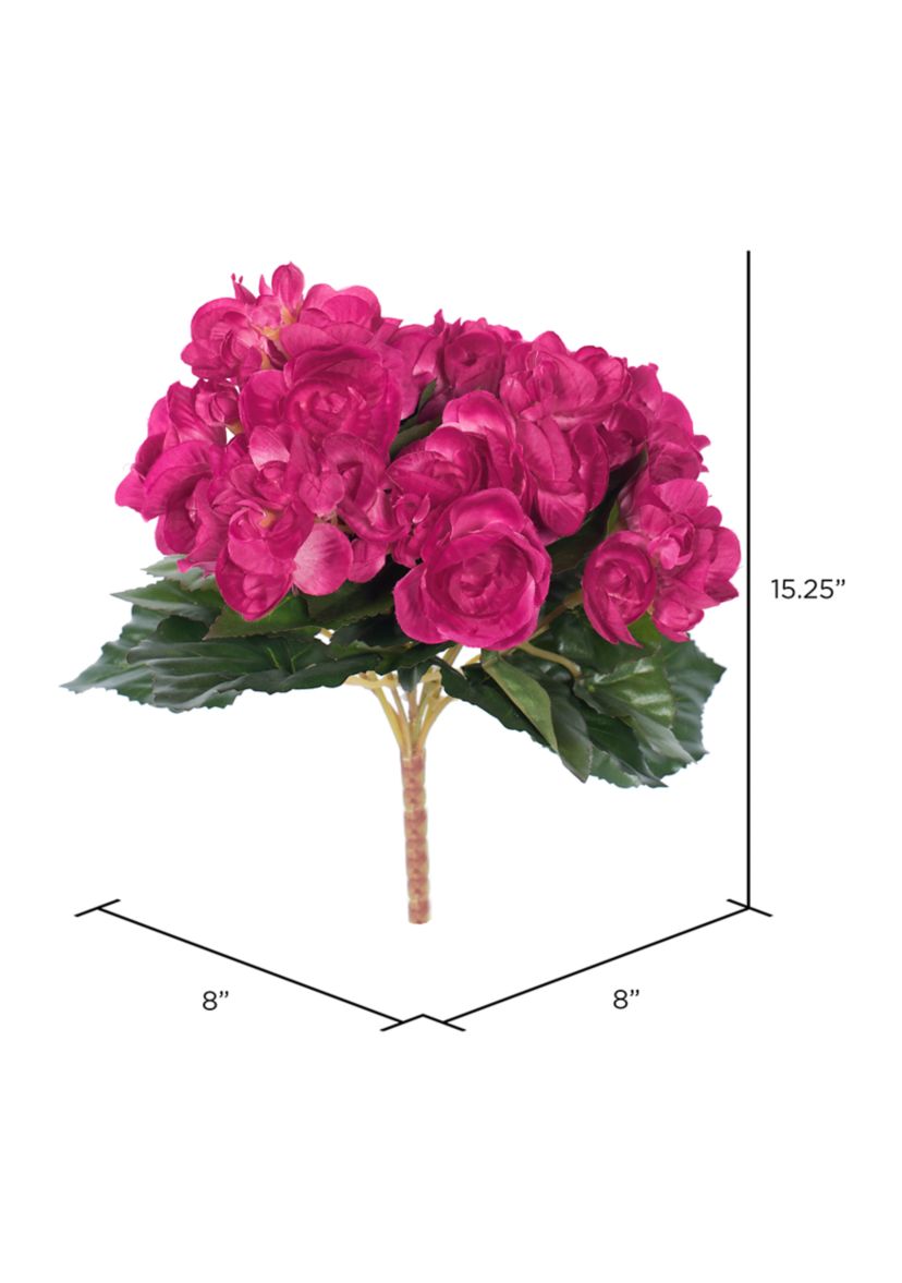 Hot Pink Polyester Begonia Bush