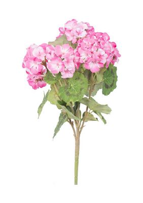Vickerman Artificial Geranium Bush, 4 Pack, Pink