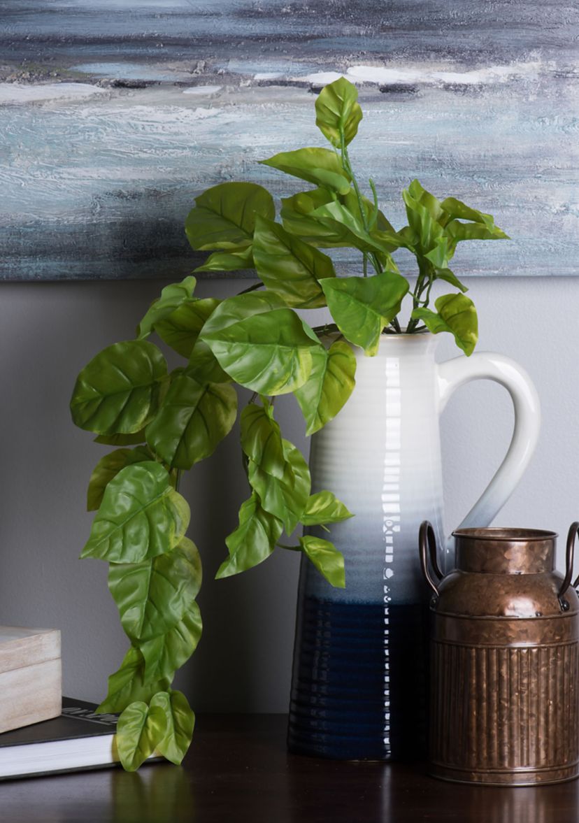 Green Pathos Leaf Bush Vine - Set of 2