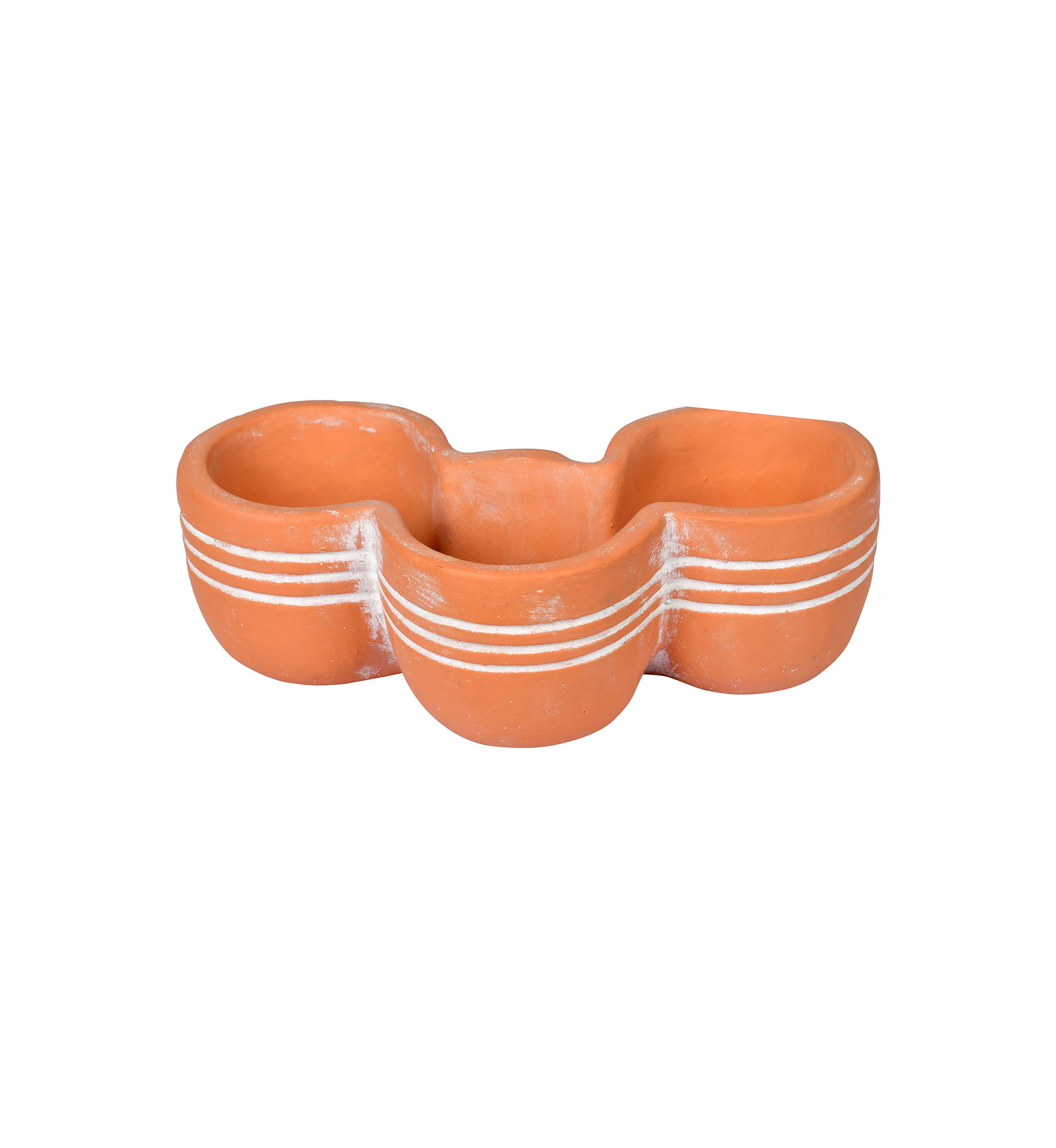 Terracotta Triple Pot