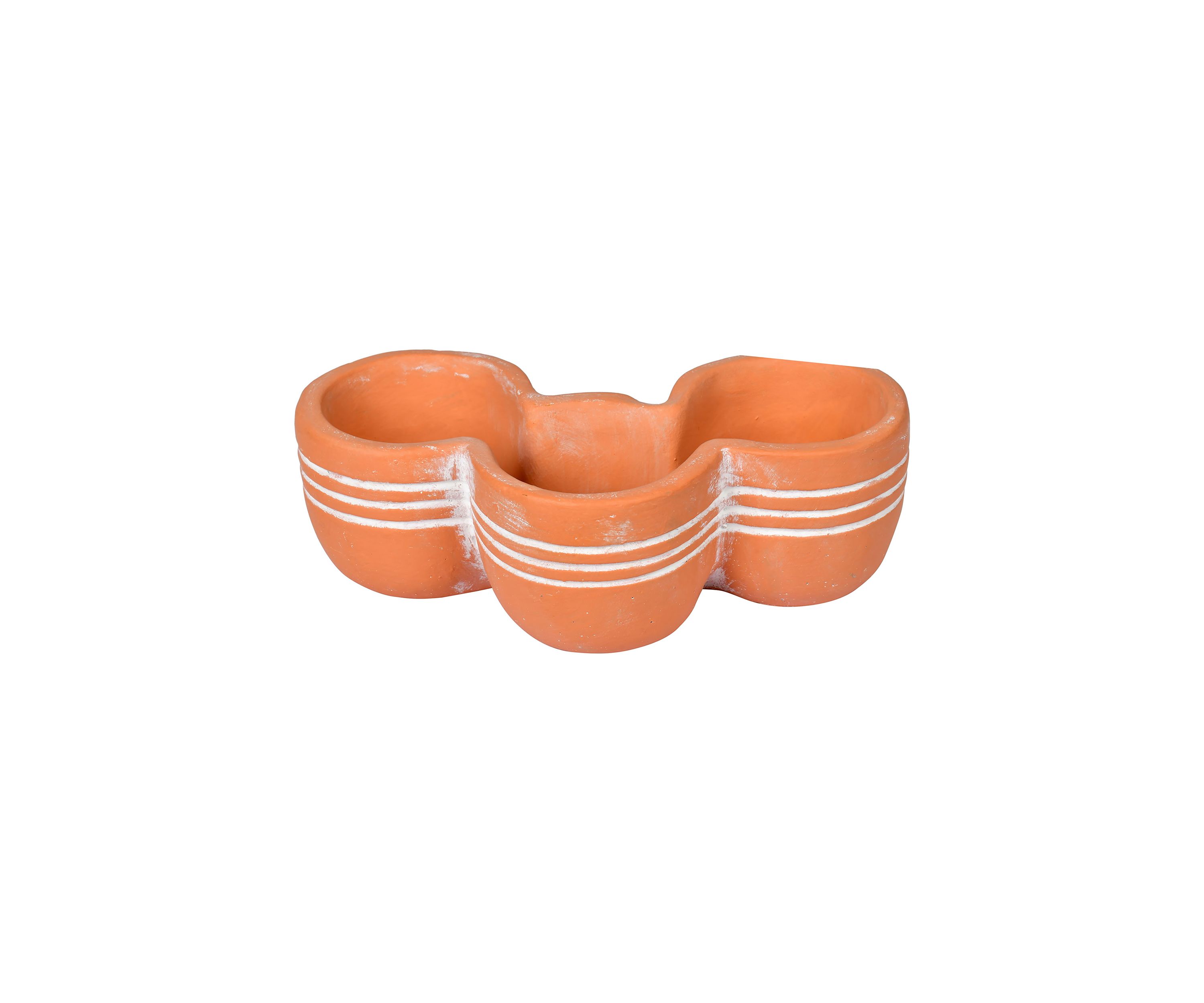 Terracotta Triple Pot