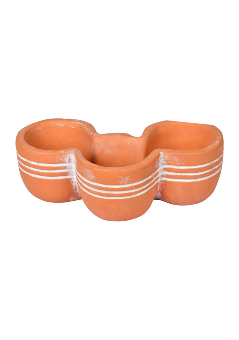 Terracotta Triple Pot