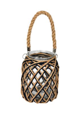 Glass Jar in Woven Jute Handle