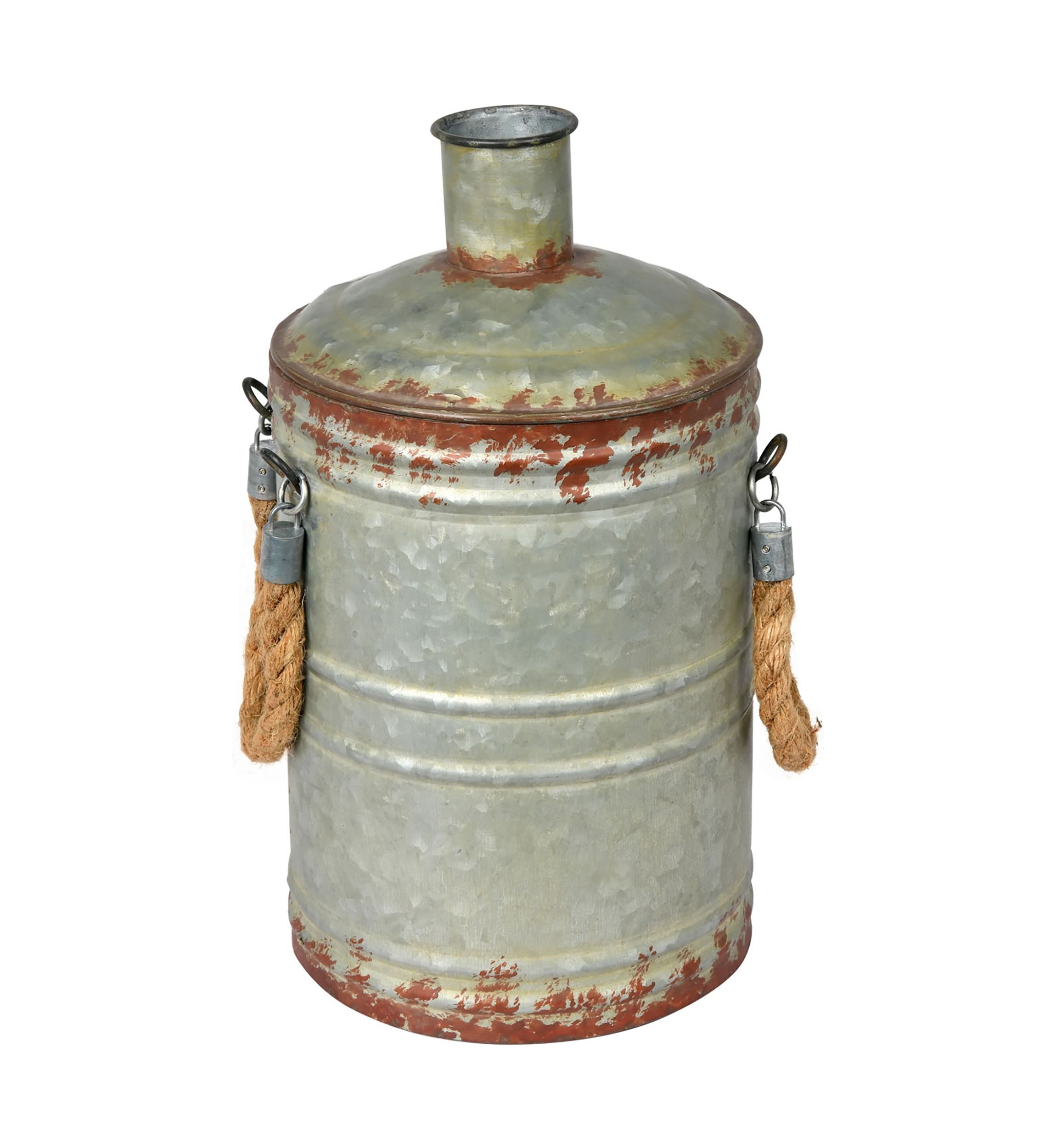 Rustic Metal Container with Handles