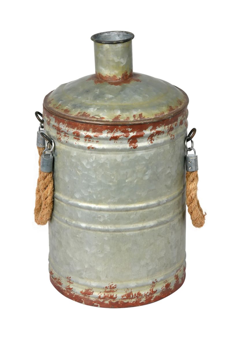 Rustic Metal Container with Handles
