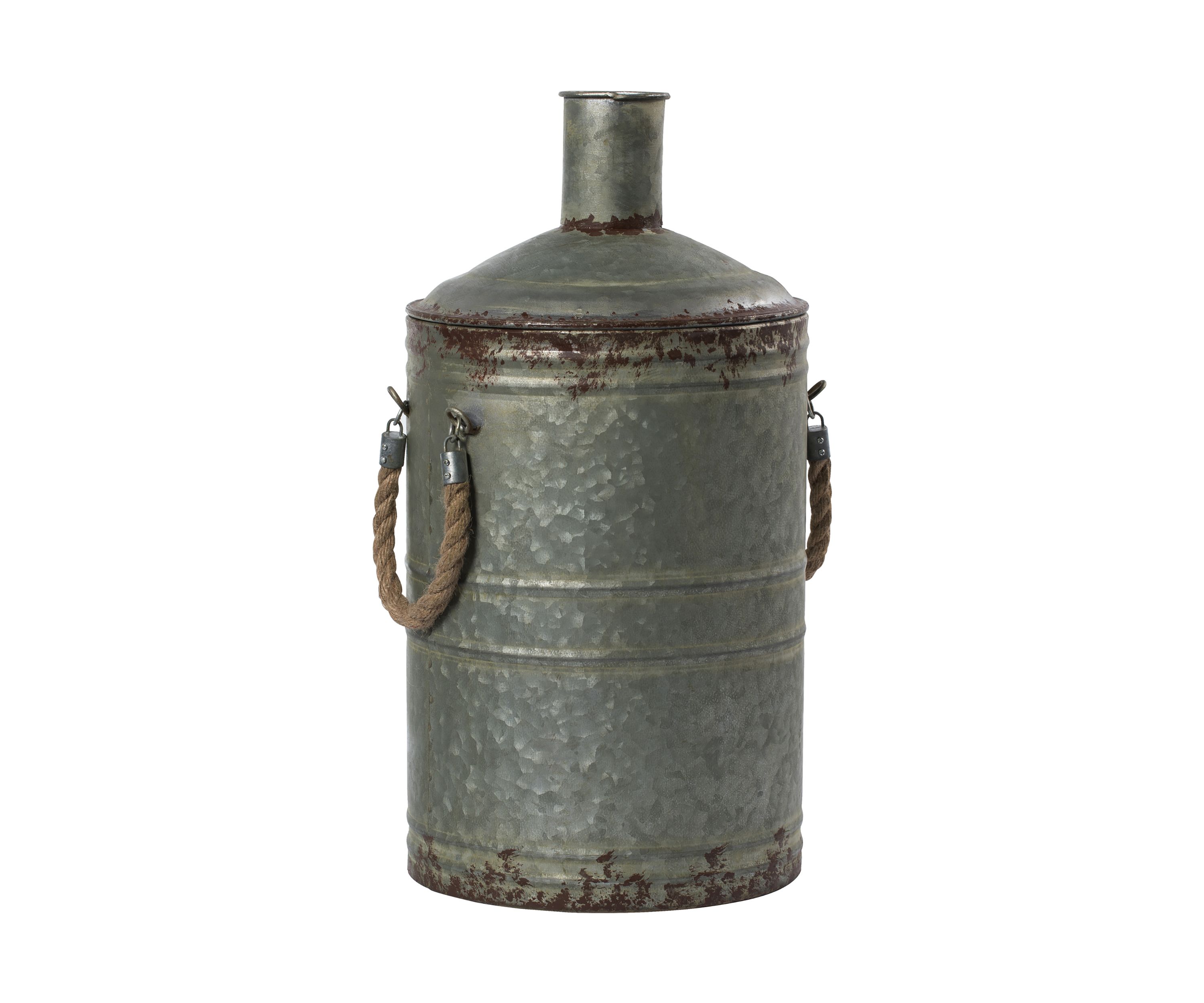 Rustic Metal Container with Handles