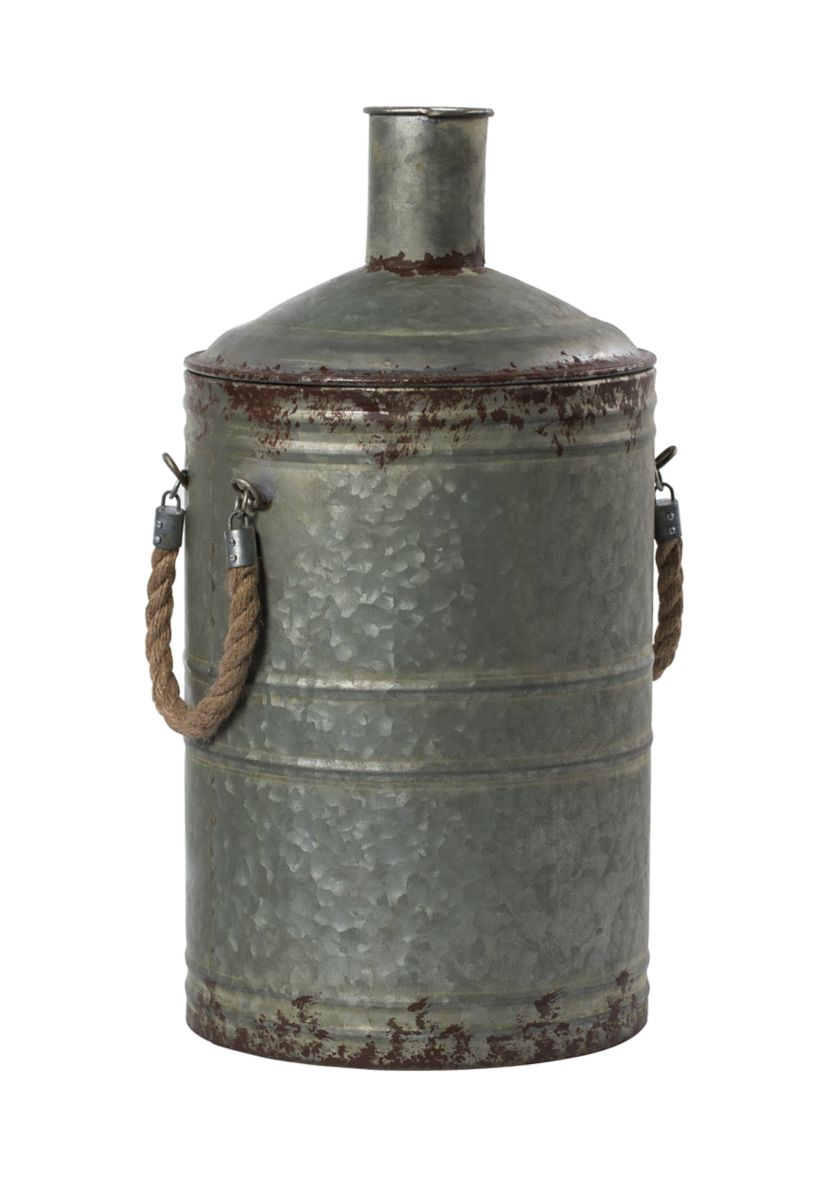 Rustic Metal Container with Handles
