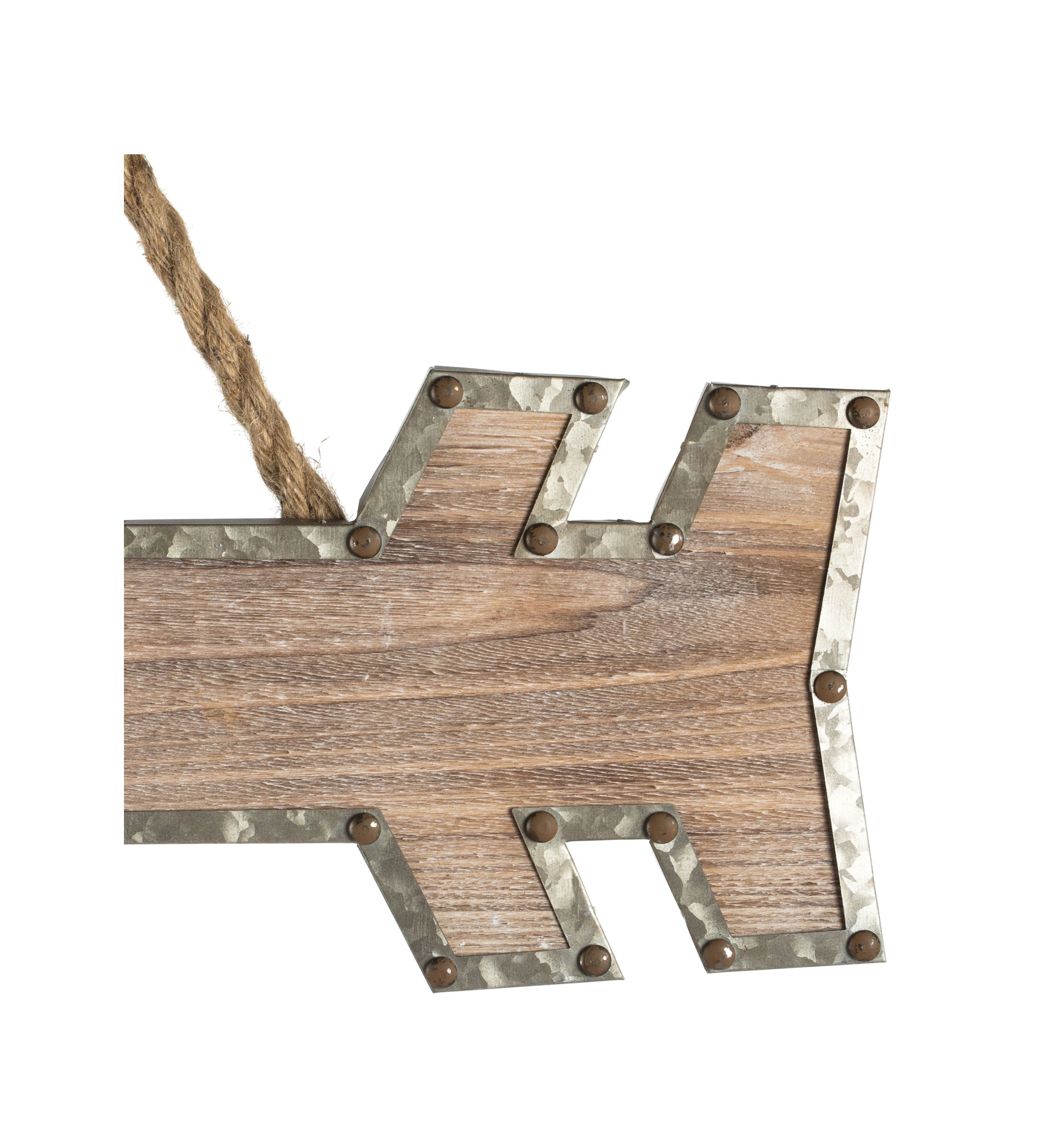 Rustic Arrow with Rope Hanger
