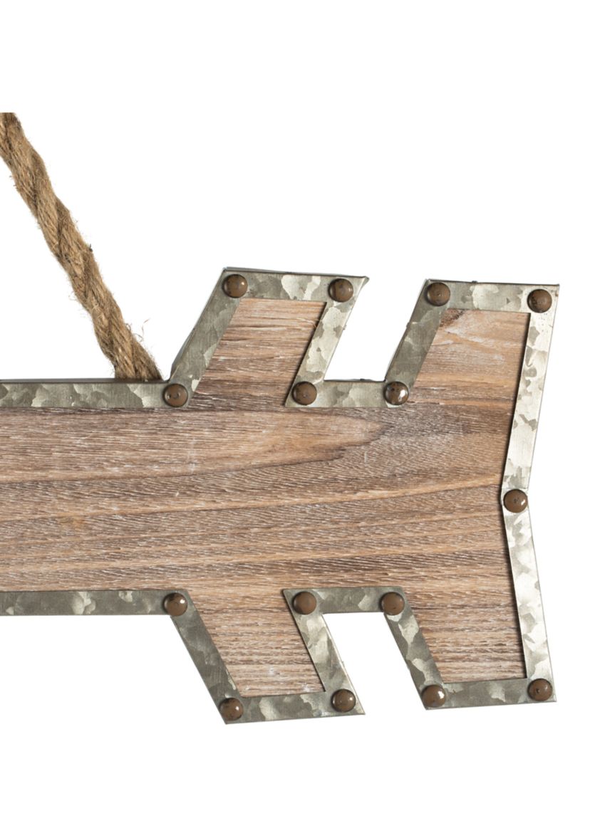 Rustic Arrow with Rope Hanger