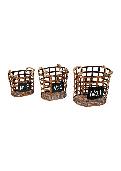 Chalkboard Oval Basket - Set of 3