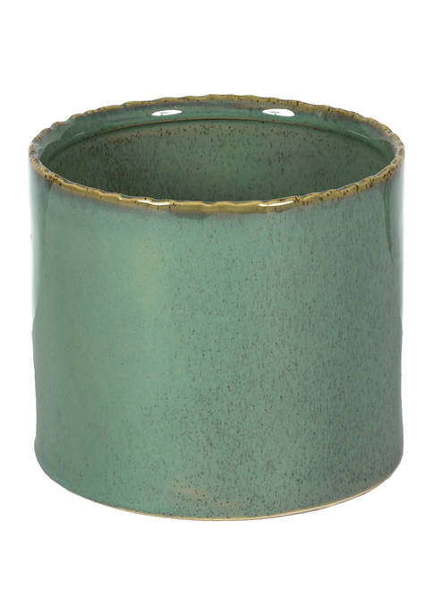 Pine Green Ceramic Pot