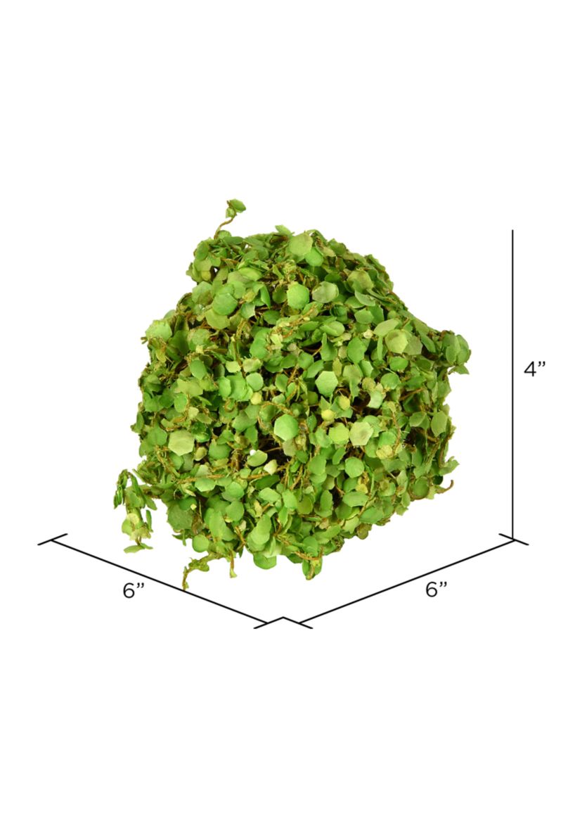 Green Mini Leaves Ball - Set of 4