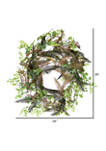 Green Fern Cotton Wreath