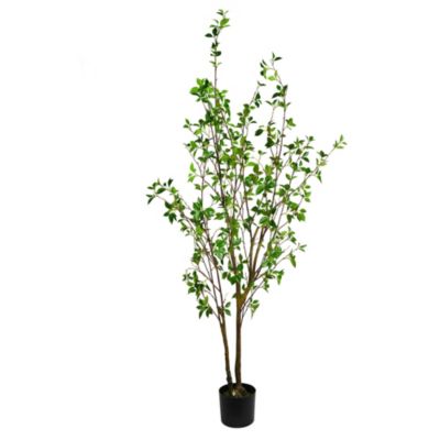 Vickerman Artificial Potted Baby Leaf Tree in Planters Pot