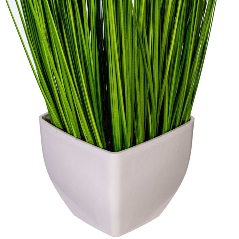 Vickerman 16.5" Artificial Green Potted Grass.