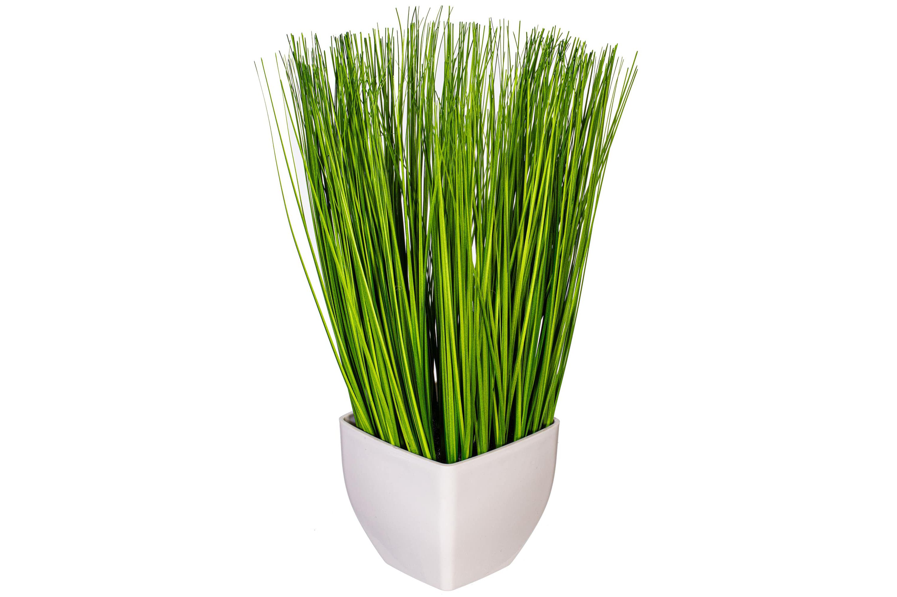 Vickerman 16.5" Artificial Green Potted Grass.