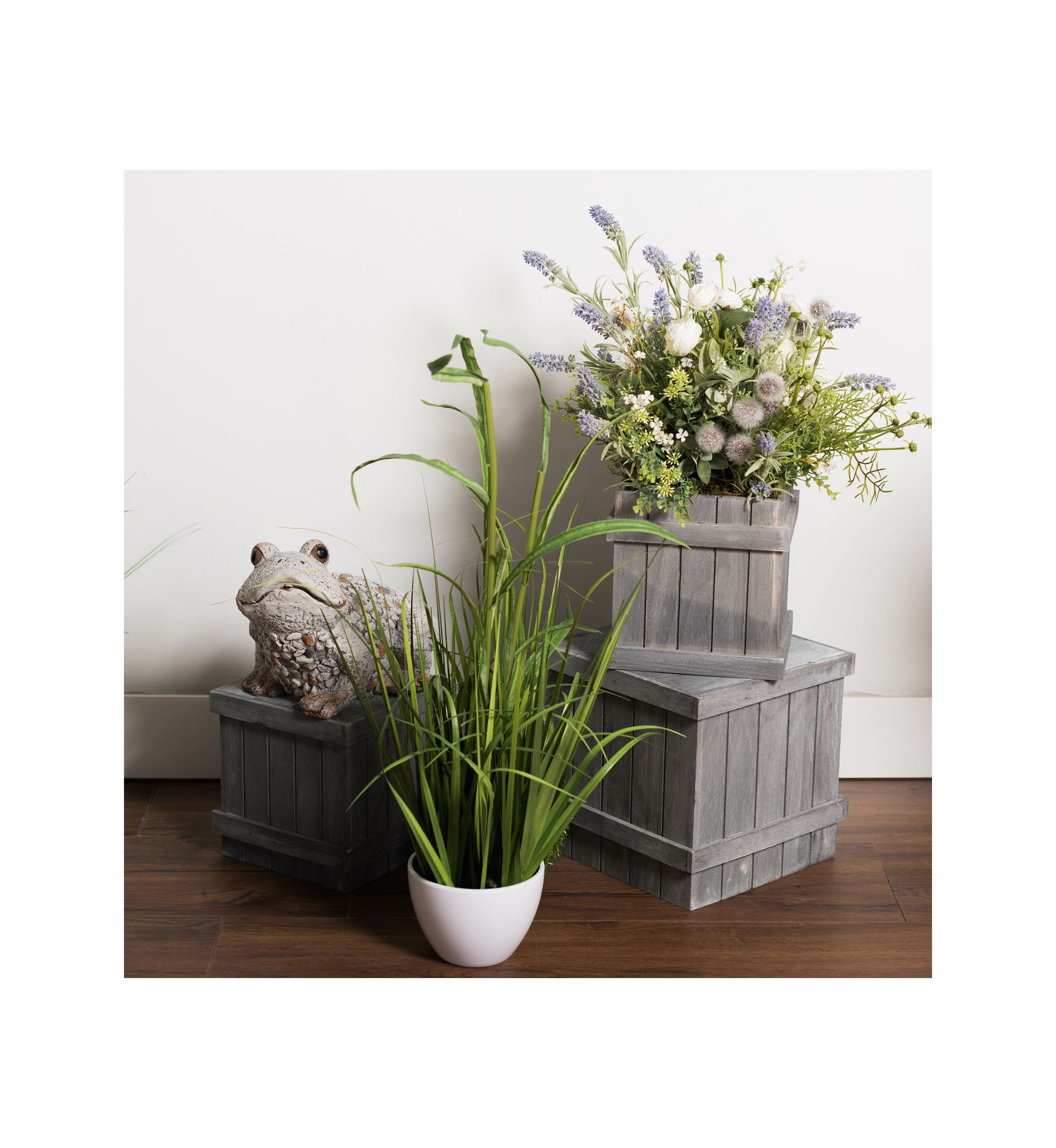 Green Potted Bamboo and Grass