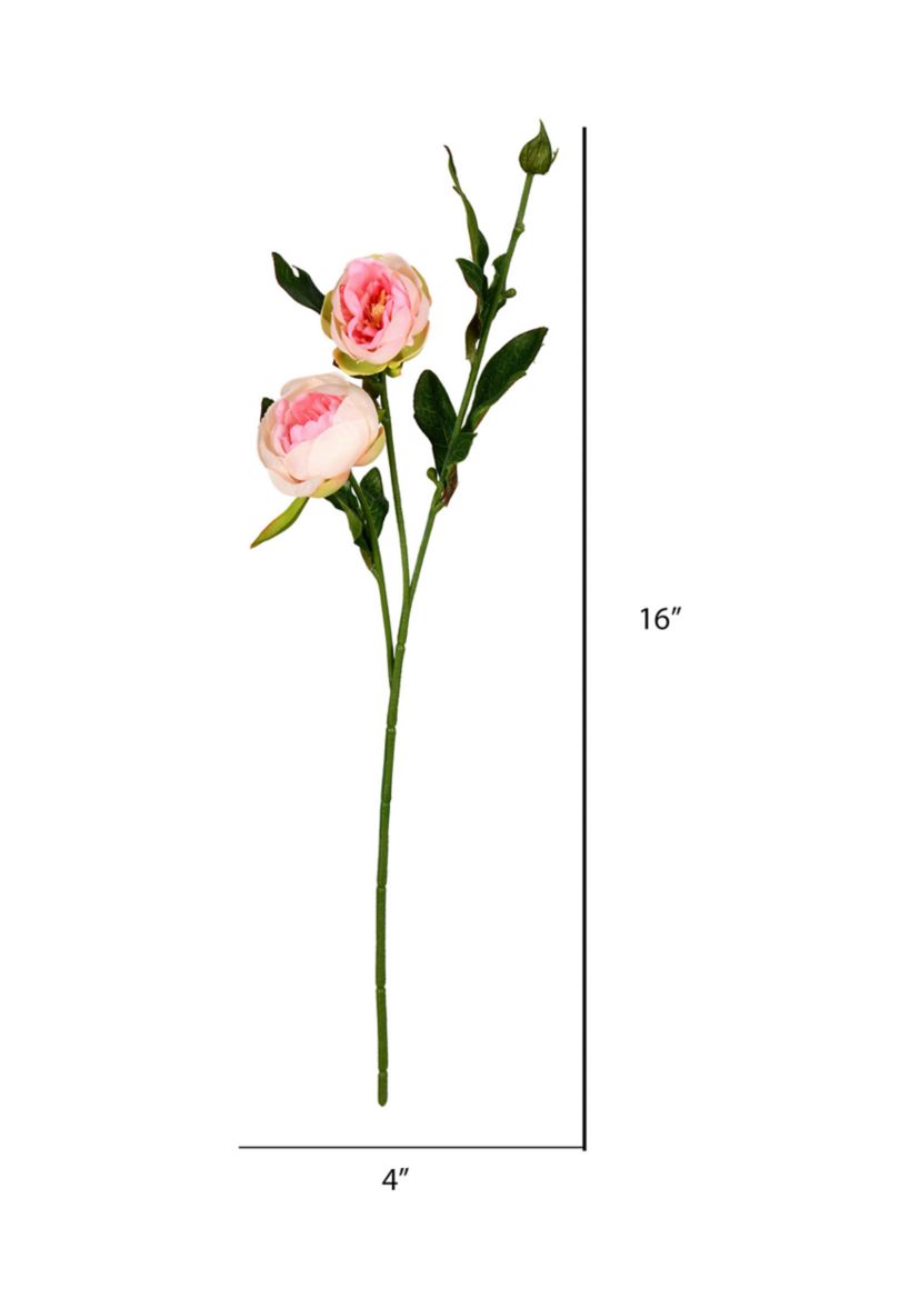 Pink Peony Spray - Set of 6