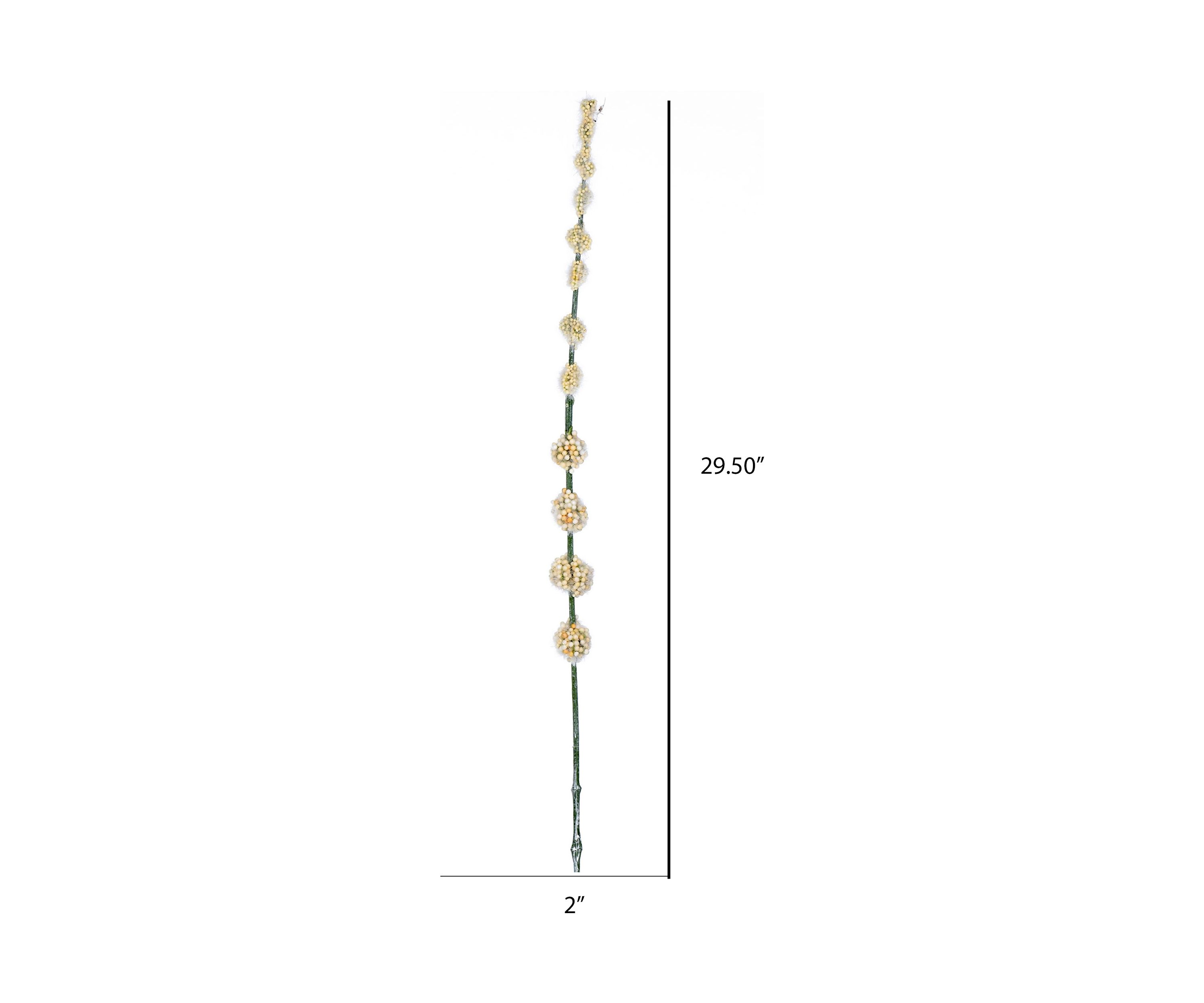 Cream Pom Pom Spray - Set of 6