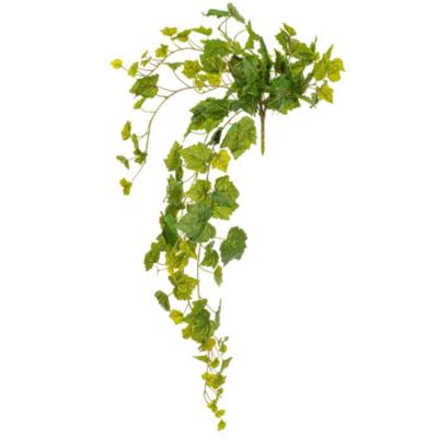 Vickerman 39" Artificial Green Grape Leaf Ivy Hanging Bush
