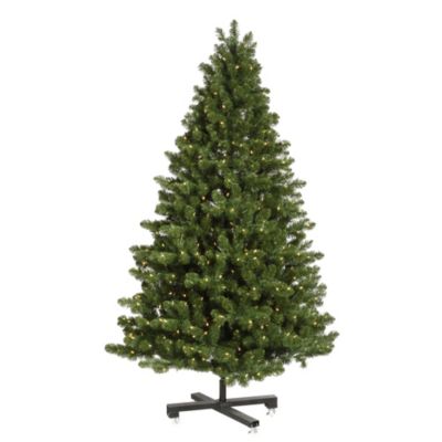 Vickerman 7.5' Medium Grand Teton Artificial Christmas Tree, Single Mold Warm White LED Lights, Green