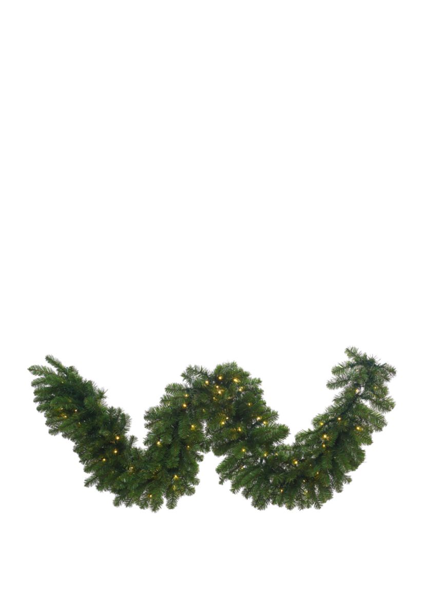 9 Grand Teton Artificial Christmas Garland with 150 LED Warm White LED Lights