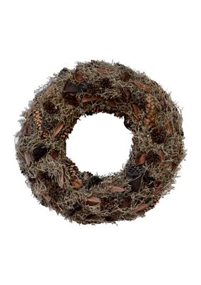 Vickerman Natural Mixed Wreath, Dried