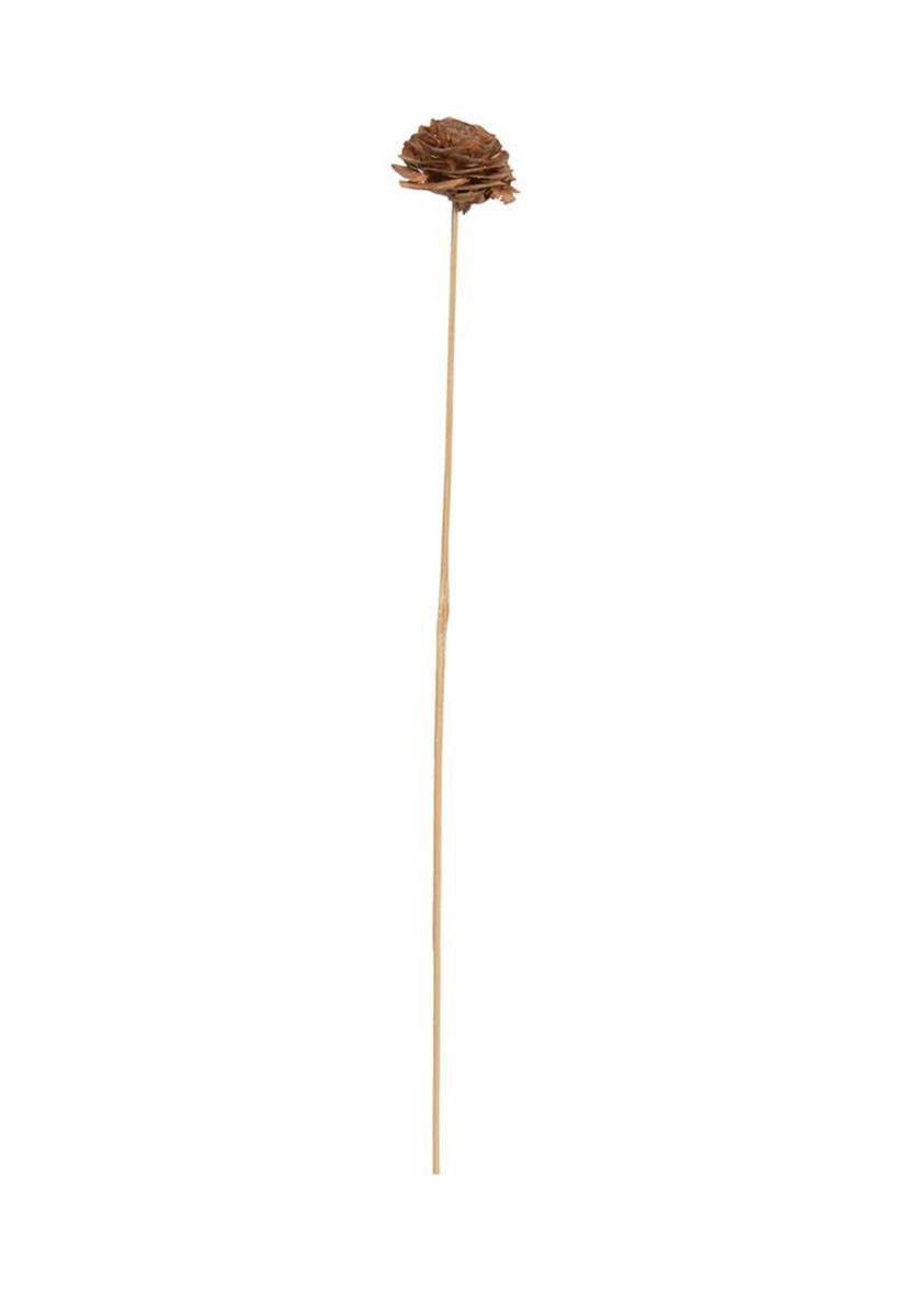 Natural Botanicals 1.3"-1.75" Cedar Rose, Natural on Stem. Includes 50 pieces per polybag