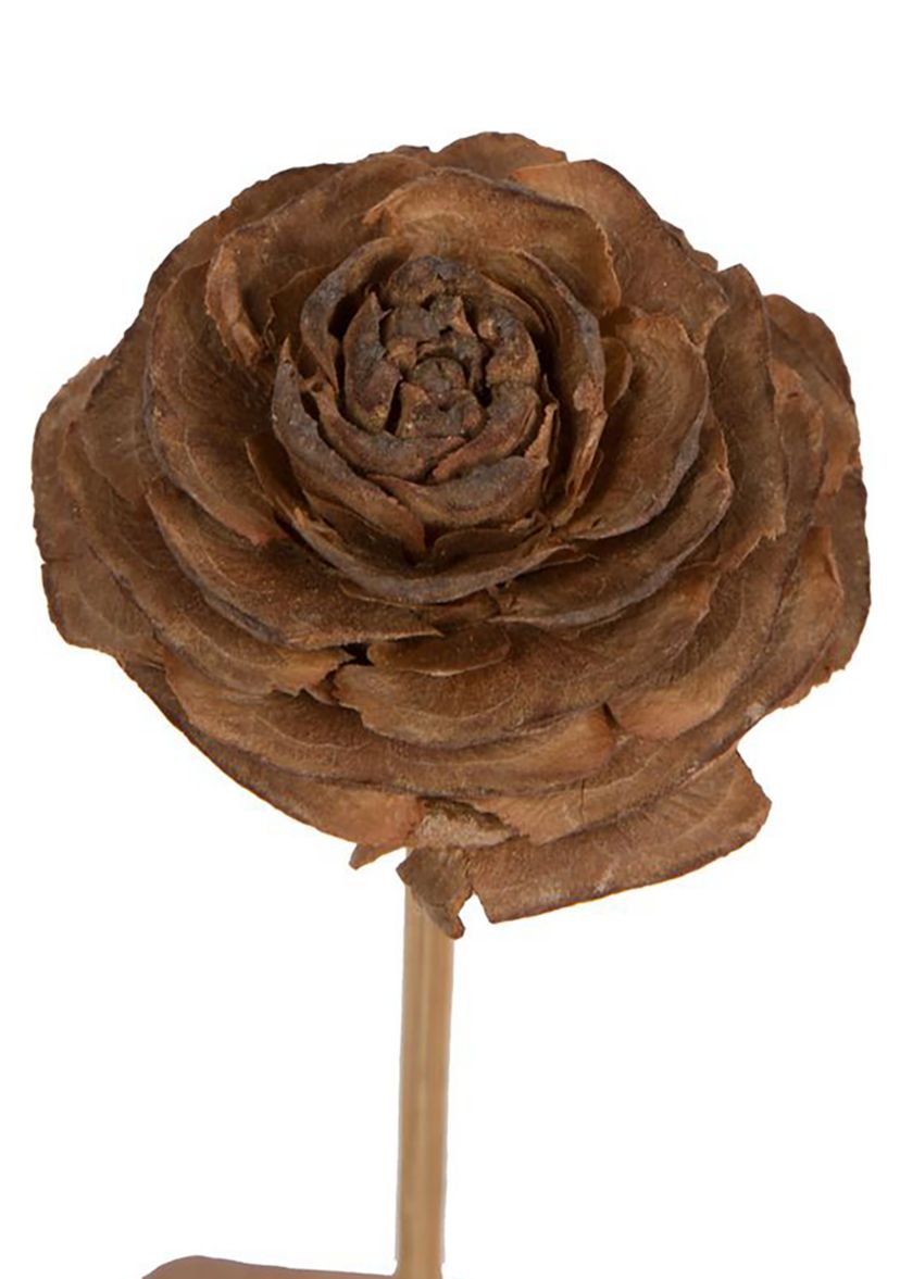 Natural Botanicals 1.3"-1.75" Cedar Rose, Natural on Stem. Includes 50 pieces per polybag