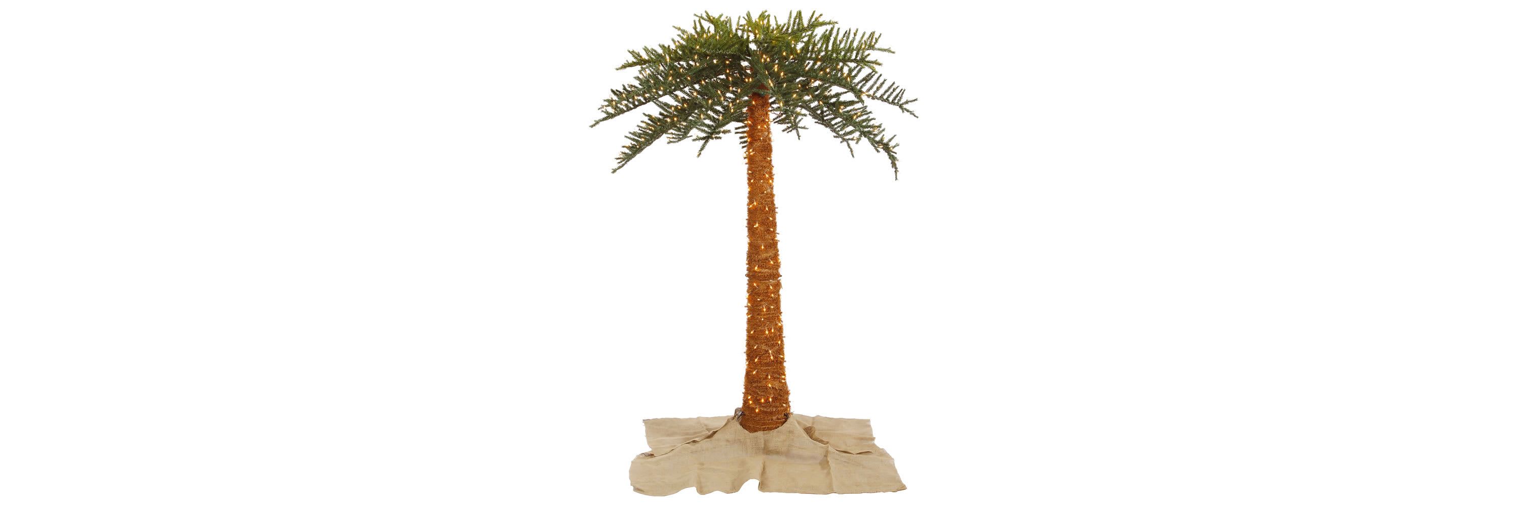 Vickerman 6 Outdoor Royal Palm Artificial Tree with 500 Warm White Italian LED Lights