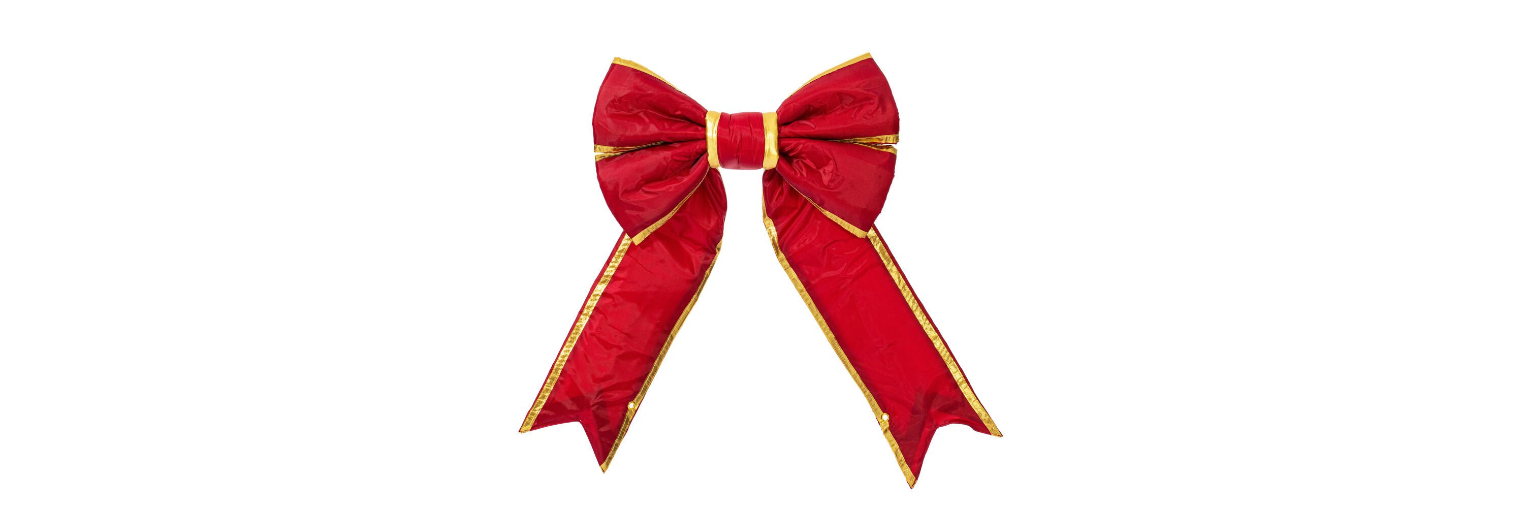 Vickerman 18" Red-Gold Nylon Outdoor Christmas Bow