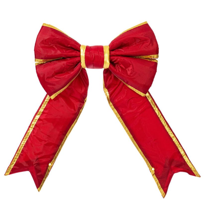 Vickerman 18" Red-Gold Nylon Outdoor Christmas Bow