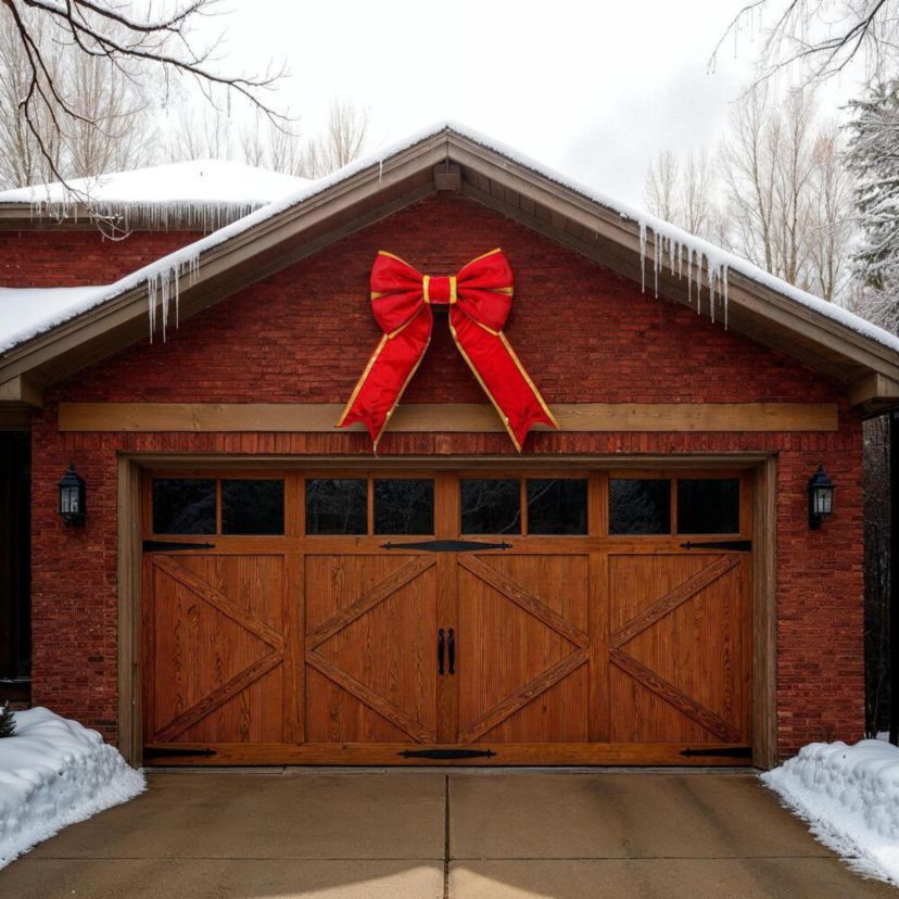 Vickerman 18" Red-Gold Nylon Outdoor Christmas Bow
