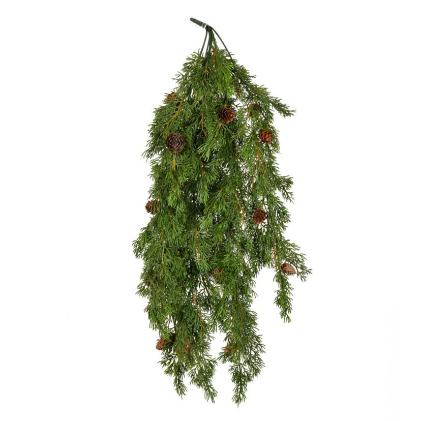 Vickerman 28"Artificial  Cypress Hanging Bush.