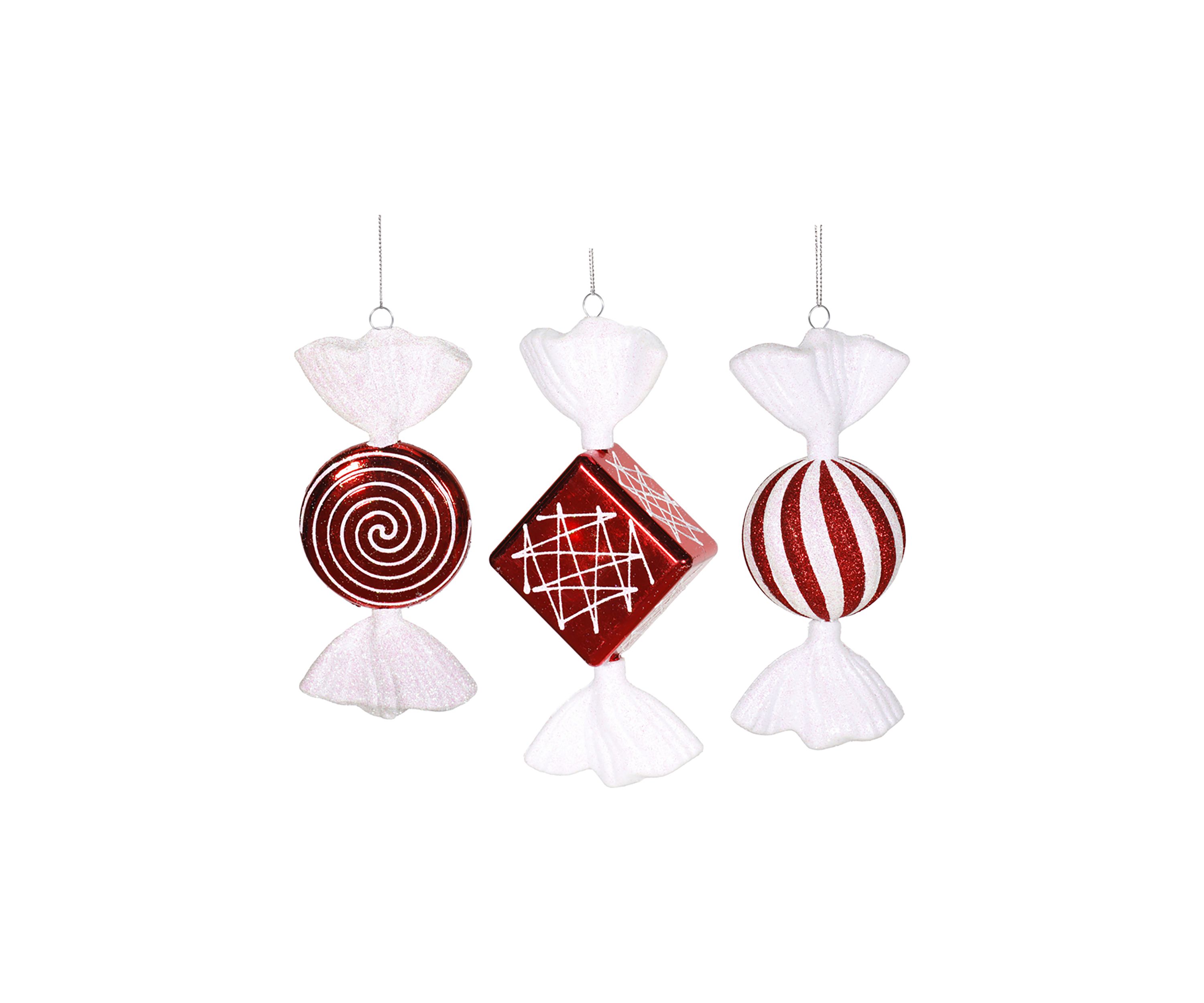 Peppermint Candy Ornament Set 