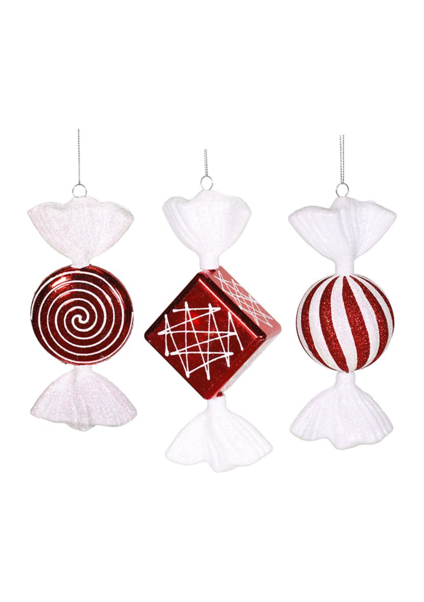 Peppermint Candy Ornament Set 