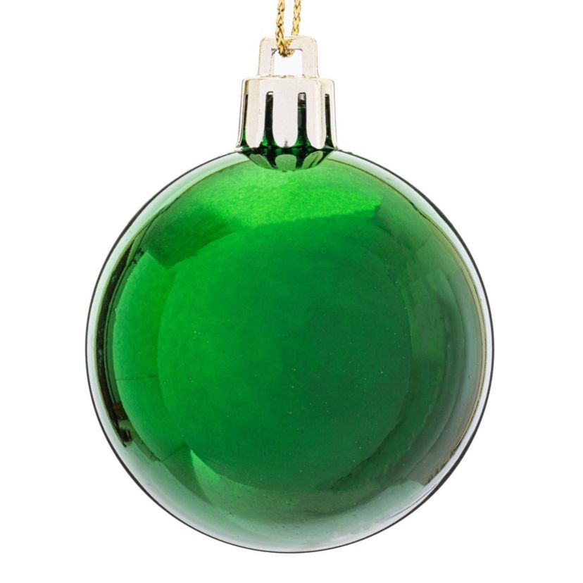 Vickerman 1.5"-2" Green Shiny and Matte Ball Ornament, 50 per Box