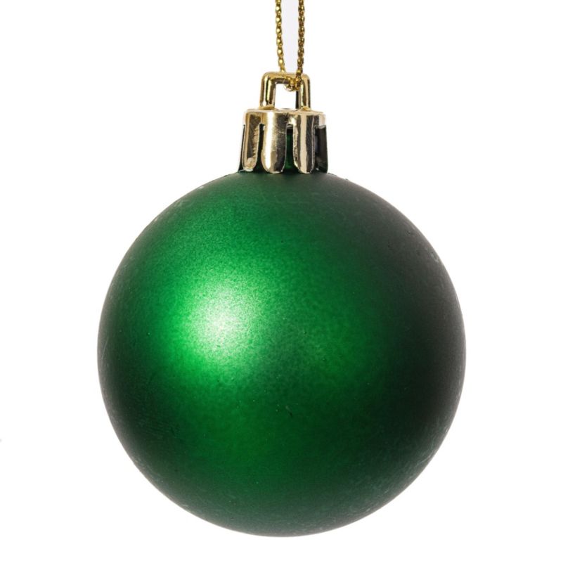 Vickerman 1.5"-2" Green Shiny and Matte Ball Ornament, 50 per Box