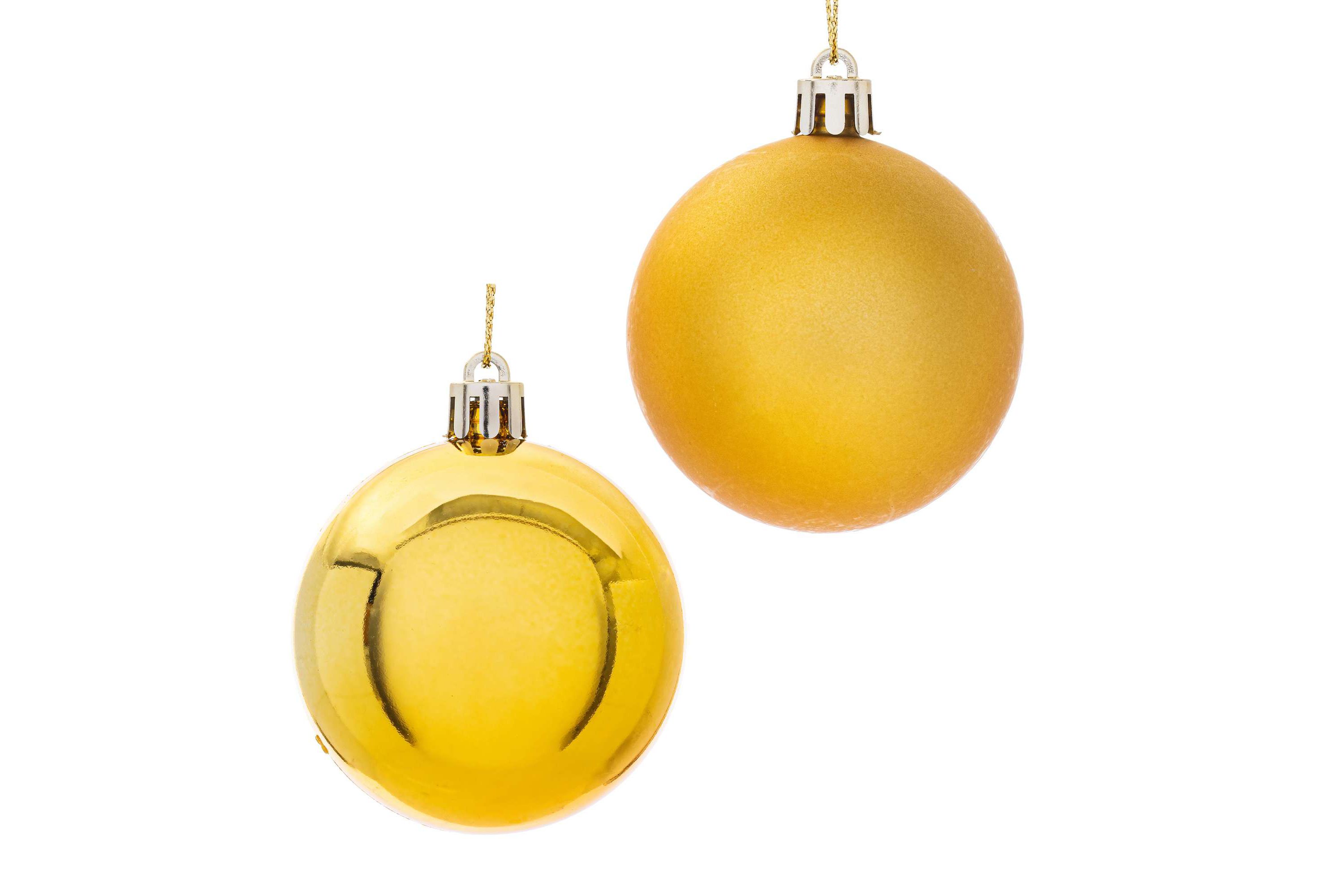 Vickerman 1.5"-2" Gold Shiny and Matte Finish Ball Ornament, 50 per Box