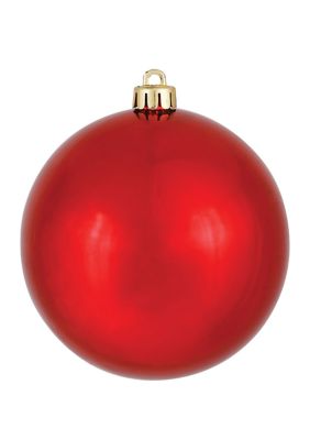 Vickerman Shiny Ball Ornament, Red