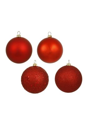 Vickerman Set of 16 Ball Ornaments, Red