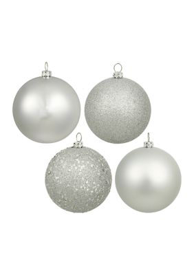 Vickerman Set of 16 Ball Ornaments, Silver