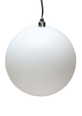 Vickerman Matte Ball Ornament, White