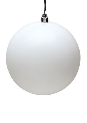 Vickerman Matte Ball Ornament, White
